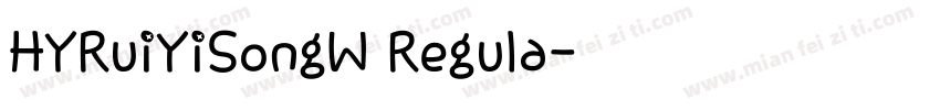 HYRuiYiSongW Regula字体转换